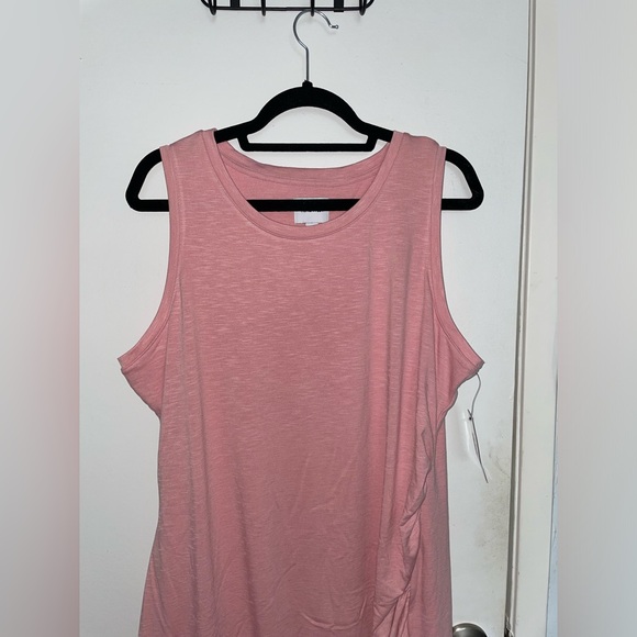 NWT Nine West Baby Pink Mini Side Rouched Dress Size XXL - Picture 2 of 5